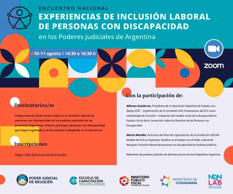 La Justicia jujeña impulsa un encuentro nacional sobre la inclusión laboral de personas con discapacidades